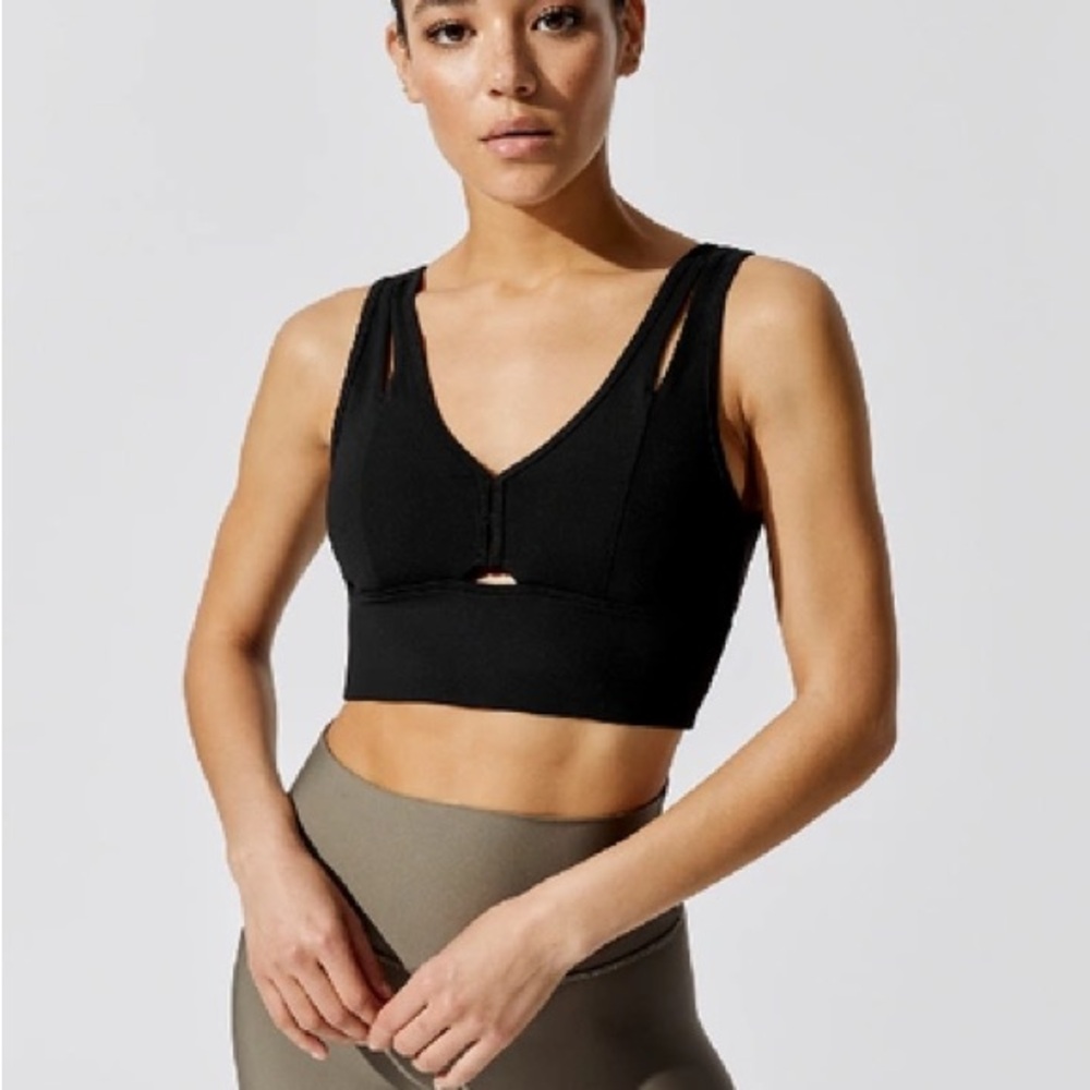 ALO Yoga United Long Bra Tank Size S Black